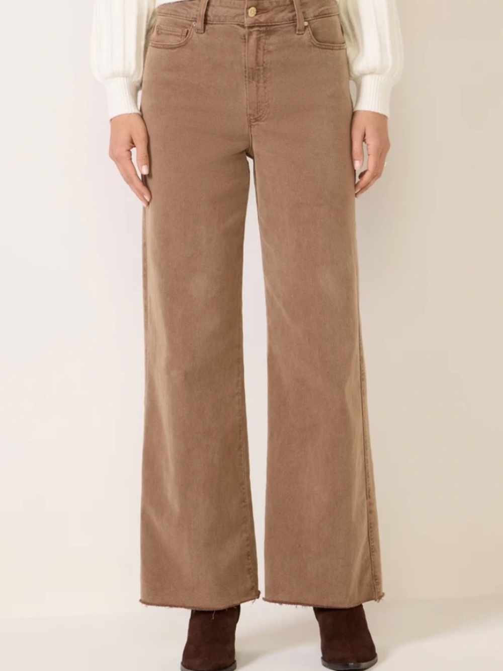 Paige Anessa 31` w Raw Hem Wide Leg Pant - Size 31